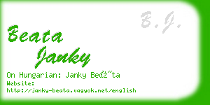 beata janky business card